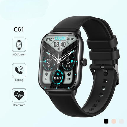 COLMI C61 Smartwatch with 1.9 inch Full-Screen, Bluetooth Calling, Heart Rate, Sleep, and 100+ Sport Monitoring for Men and Women.
